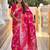 Pink ethnic motifs woven design zari kanjeevaram saree
