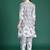 Grey printed cotton kurta trouser set