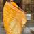Yellow ethnic motifs printed zari kanjeevaram saree