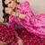 Pink printed cotton kurta trouser set
