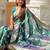 Green floral woven design zari kanjeevaram saree