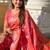 Peach peach woven design zari kanjeevaram saree