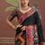 Black ethnic motifs zari silk blend heavy work banarasi saree