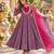 Lavender roman silk readymade anarkali suit with embroidery & sequence work