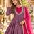 Lavender roman silk readymade anarkali suit with embroidery & sequence work
