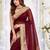 Maroon embellished zari silk blend designer saree