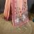 Peach women floral embroidered designer muga saree