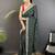 Green bandhani sequinned silk blend designer bandhani saree