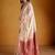 Off white woven design zari art silk designer banarasi saree