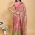 Multicolor vidala clothings elegant floral premium linen-cotton designer saree