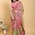 Multicolor vidala clothings elegant floral premium linen-cotton designer saree
