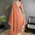 Orange bandhani sequinned silk blend designer bandhani saree