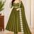 D olive roman silk readymade anarkali suit with embroidery & sequence work