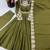 D olive roman silk readymade anarkali suit with embroidery & sequence work