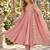 Pink roman silk readymade anarkali suit with embroidery & sequence work