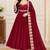 Maroon roman silk readymade anarkali suit with embroidery & sequence work
