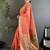 Peach floral zari tissue designer paithani saree
