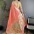 Peach floral zari tissue designer paithani saree