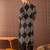 Black printed cotton kurta trouser set