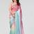 Multicolor ombre sequinned silk blend designer saree