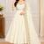 White roman silk readymade anarkali suit with embroidery & sequence work
