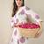 White printed cotton kurta trouser set