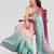 Multicolor ombre sequinned silk blend designer saree