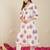 White printed cotton kurta trouser set