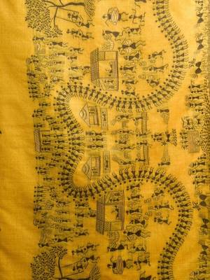 Yellow warli designer saree 4