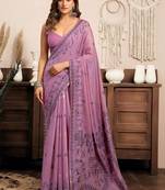 Lavender warli designer saree