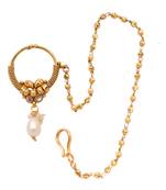 Golden Jodha Nose Ring For Women