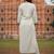 Off white printed liva kurta trouser set