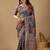 Multicolor paisley embroidered silk blend designer banarasi saree