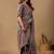 Multicolor paisley embroidered silk blend designer banarasi saree