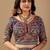 Multicolor paisley embroidered silk blend designer banarasi saree
