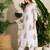 White printed cotton kurta trouser set