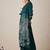 Green printed viscose rayon kurta trouser set