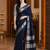 Navy blue zari  cotton kanjeevaram saree