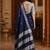 Navy blue zari  cotton kanjeevaram saree