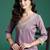 Lavender embroidered silk kurta trouser set