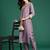 Lavender embroidered silk kurta trouser set