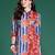 Multicolor printed cotton kurta trouser set