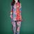 Multicolor printed cotton kurta trouser set
