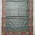 Grey floral embroidered silk blend designer saree