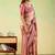 Pink woven design zari art silk designer banarasi saree