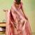 Pink woven design zari art silk designer banarasi saree