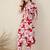 Red printed cotton kurta trouser set
