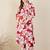 Red printed cotton kurta trouser set