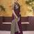 Burgundy ethnic motifs woven design zari  georgette saree with blouse piece