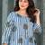 Multicolor printed cotton kurta trouser set